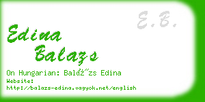 edina balazs business card
